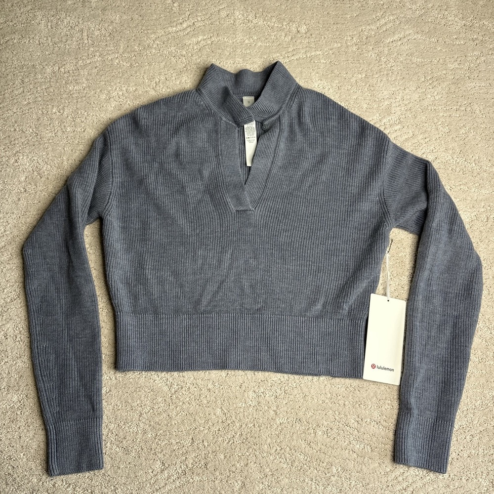lululemon athletica Gray Crew Neck Sweater